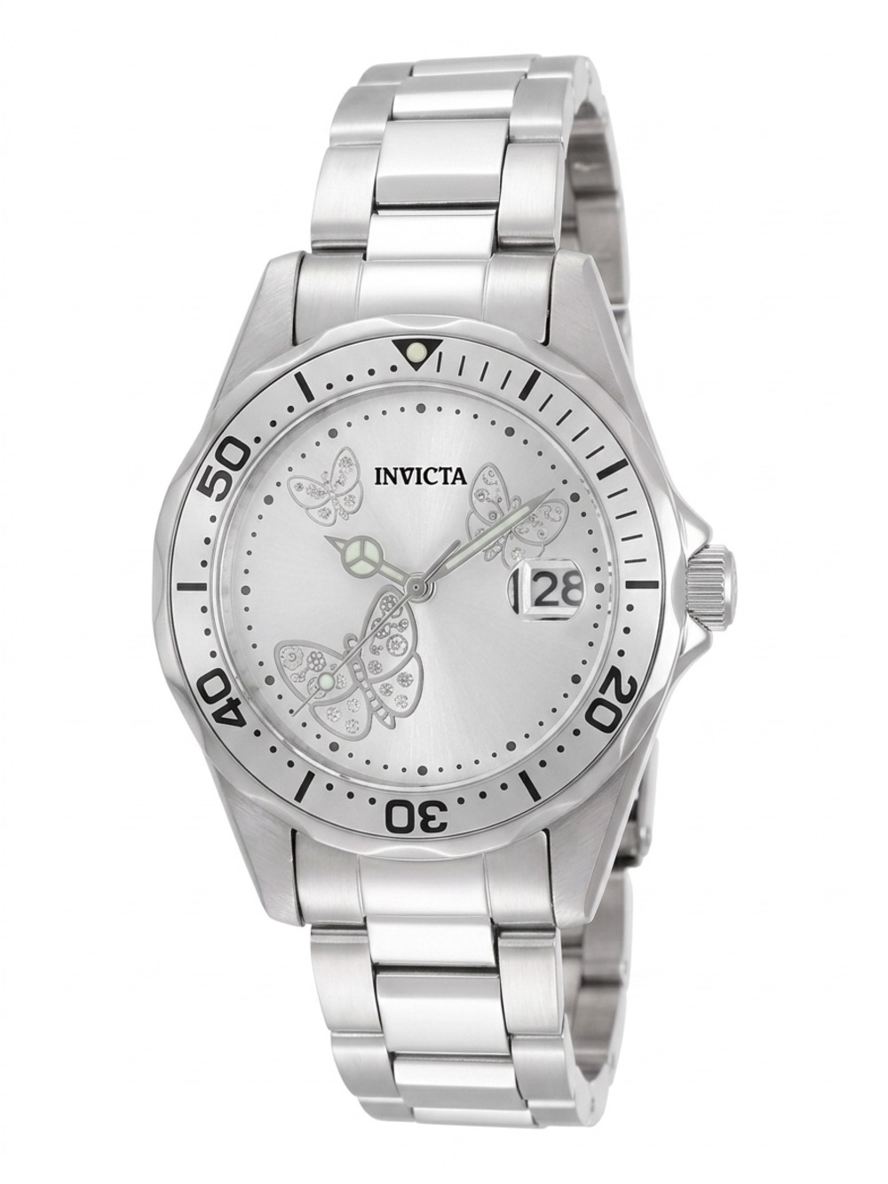 Invicta Angel Women's Watch - 38mm, Steel Silver Butterfly (ZG-12503)
